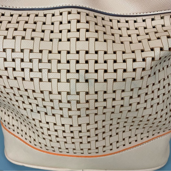 Big Buddha Light Pink Cream Orange Drawstring Shoulder Bag - Picture 16 of 16